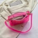 thumbnail image 2 of Bolsa de hombro transparente para mujer, Bolsas para las axilas, Bolsas de mano de color sólido (rosa roja) Hugtrwg Para Estrenar, 2 of 9