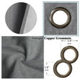 thumbnail image 4 of H.Versailtex Room Darkening Thermal Insulated Grey Curtains Textured Rich Linen Window Treatment Drapes For Bedroom/Living Room,Ultra Primitive Grommet,52 By 96 - Inch (Set Of 2 Panels) - Grey, 4 of 7