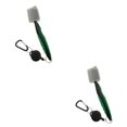 thumbnail image 1 of VONKY Stainless Steel Golf Club Brush Portable Handheld Replacement Solid Color Telescopic Double-sided Ball Brushes Green with Lid 2Set, 1 of 6