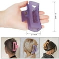 thumbnail image 3 of 4 Inch Big Hair Clips 6 Pcs claw clips for Thick Hair Large Rectangular Claw Clips for Women and Girls Big Nonslip Acrylic Banana Jaw Clips Hair Accessories, 3 of 4