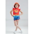 thumbnail image 2 of DC Comics Justice League Wonder Woman Toddler Girls Tank Top and Active Retro Dolphin French Terry Shorts Toddler to Big Kid, 2 of 5