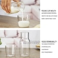 thumbnail image 5 of Bedside Water Carafe Set with Tumbler Glass Set for Bedroom Nightstand, Glass Mouthwash Bottle for Bathroom,Clear Glass Juice Water Pitcher,Night Water Carafe with Cup Set, 5 of 9