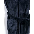 thumbnail image 5 of Dewadbow Men Winter Warm Long Sleepwear Robe Collar Casual Bathrobe Pajamas, 5 of 6