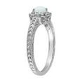 thumbnail image 2 of Gem & Harmony Opal and Diamond 1/5 Carat (Ctw) Ring in Sterling Silver for Women, 2 of 5