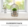 thumbnail image 3 of Miangastore 1Pc Festival Birdcage Adornment Flowerpot Rack Dining Table Decoration (Black), 3 of 8