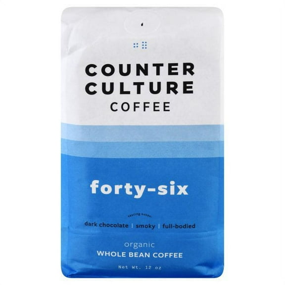 Counter Culture Coffee Forty-Six Organic Whole Bean Coffee, 12 oz Pack Of 6