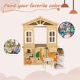 thumbnail image 4 of Outdoor Playhouse, Wooden Playhouses for Kids Ages 4-8 with Working Door, Windows, Flowers Pot Holder, 39" x 38" x 55.5", 4 of 7