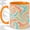 Orange, variant on Pastel Daisy Swirl Accent Mug, 11oz Ceramic Coffee Cup for Flower Fans
