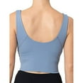 thumbnail image 5 of Women Summer Tops Fashion Women Sleeveless Casual Vest Ladies Chest pad movement Short Tank Tops Bras Small Crop Small Casual Top for Juniors Crop Top for Tween Cute Women's Blouse Camisole Blue S, 5 of 6