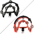 thumbnail image 3 of Half Moon Musical Hand Percussion Instrument Accompaniment Handbell Shaker Percussion Parts Tambourine,Red, 3 of 5