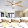 thumbnail image 5 of (Same as W882P146310) 52 Inch Modern Ceiling Fan With 3 Color Dimmable 5 ABS Blades Remote Control Reversible DC Motor With Led Light, 5 of 11