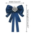 thumbnail image 2 of INSPIRE CHIC Women's Bowknot Brooch Shirt Bow Tie Rhinestone Blouses Neck Tie Breastpin Blue One Size, 2 of 4