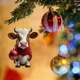 thumbnail image 1 of Fiudx Colgante de Cerdo Navideño, Diseño Plano de Acrílico, Adorno Festivo para Árbol, Decoración Llamativa, Opciones de Exhibición Versátiles, Decoración Navideña para El Hogar, Cuerda Dorada, Tamañ, 1 of 5