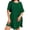 F1-Green, variant on SHOWMALL Women's Plus Size 2 Piece Outfit Sets, Purple Gray 3X Short Sleeve Side Split Tunic Tops and Biker Shorts Sets, Summer Soft Loungewear