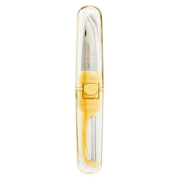 HWRETIE - Cuchillo pelador de frutas 2 en 1,plegable,portátil,multifuncional,de doble cabezal,herramienta de cocina para frutas y verduras