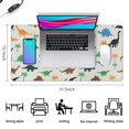 thumbnail image 5 of Long Mouse Pads for Desk,Beige Cartoon Dinosaurs Palms Pattern Desk Mats on Top Of Desks, Desk Mouse Pad Extra Large with 3mm Non-Slip Base and Stitched Edge for Gaming,Office,Work,Home 31.5"x15.7", 5 of 6