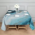 thumbnail image 3 of Blue Gold Marble Pattern Square Tablecloth,Waterproof Square Table Cover,Wipeable Spillproof Washable Table Cover for Home Kitchen Party Decor 60"x60"(152x152cm), 3 of 6