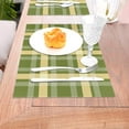 thumbnail image 5 of YFYANG Washable Heat-Resistant Placemats, 70% PVC/30% Polyester, Green Christmas Plaid Kitchen Table Mat, 12" x 18" 4 Pcs, 5 of 6