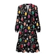 thumbnail image 2 of Uorisanigo Christmas Lights Casual Dress for Women Size S Long Sleeve Casual Midi Dress Ruffled Tiered Elegant Lightweight Fashion Clothing Christmas Dresses, 2 of 7