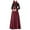 Red, variant on Elegant Arab Abaya Kaftan Maxi Dress with Intricate Stitching and Delicate Lace Design for Women Purple S