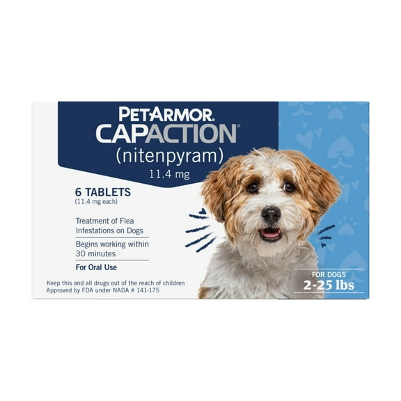 PETARMOR CAPACTION Fast-Acting Oral Flea Treatment for Small Dogs