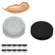 thumbnail image 4 of Contenedor de polvo facial, plástico transparente cuerpo tapa negra redonda circular 10pcs frascos de polvo suelto para mumeSa para subpackaje, 4 of 7