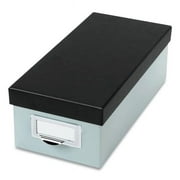 Esselte Pen 406355 3 x 5 in. Pressboard Index Card Storage Box Holds, Blue Fog & Black