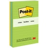 Post-it Notes Original Pads in Jaipur Colors, Lined, 4 x 6, 100-Sheet, 3/Pack -MMM6603AU