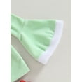thumbnail image 5 of Infant Girls Christmas 3PCS Long Sleeve Heart Print Tops Solid Color Flared Pants Headband Sets, 5 of 8