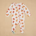 thumbnail image 2 of Staki Baby Boy Winter Clothes Baby Boy Outfit Footie Romper Long Sleeve Bodysuit One Piece Jumpsuit(Orange,3-6 Months), 2 of 6
