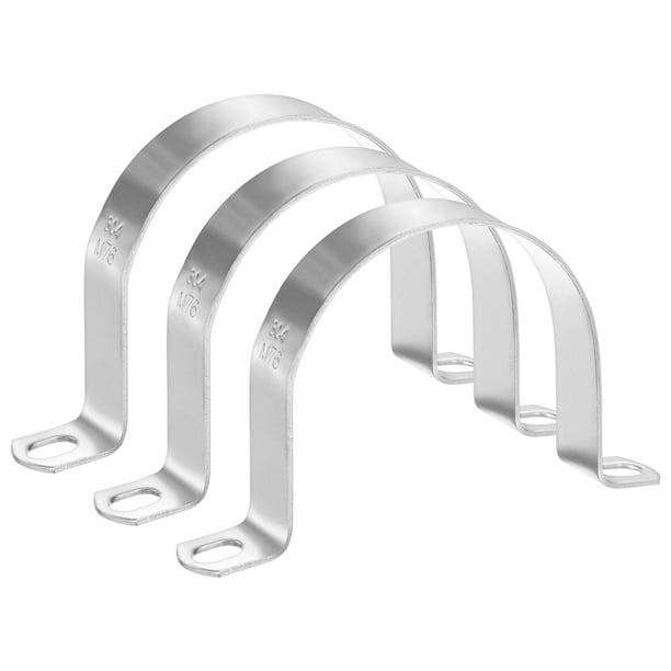 Uxcell 3-Pack Abrazaderas de Conducto, 3" Abrazadera de Tubería Rígida de Acero Inoxidable 304 M76 para Fontanería