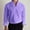 Purple, variant on Mens Dress Shirts Long Sleeve Stand Collar Business Casual Formal Work Shirts Plain Dressy Shirt Tops