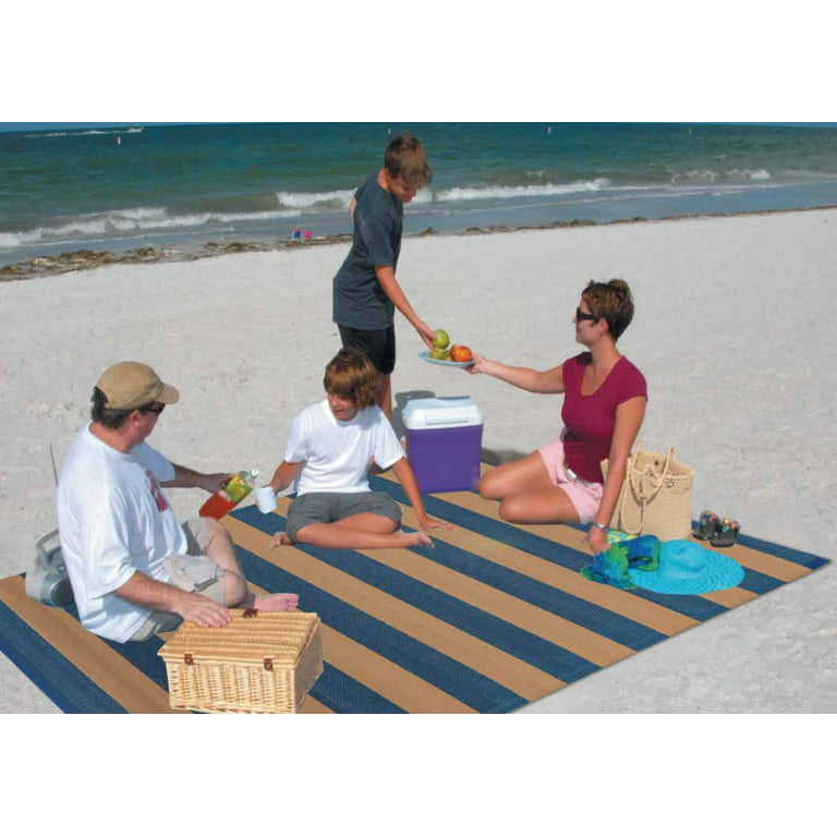 Mountain Mat Premium RV Patio Mat Size 8' x 12' Made with Recycled Plastic  - for Camping - Thick 5mm Heavy Duty, Waterproof, Reversible Rugs Recycled