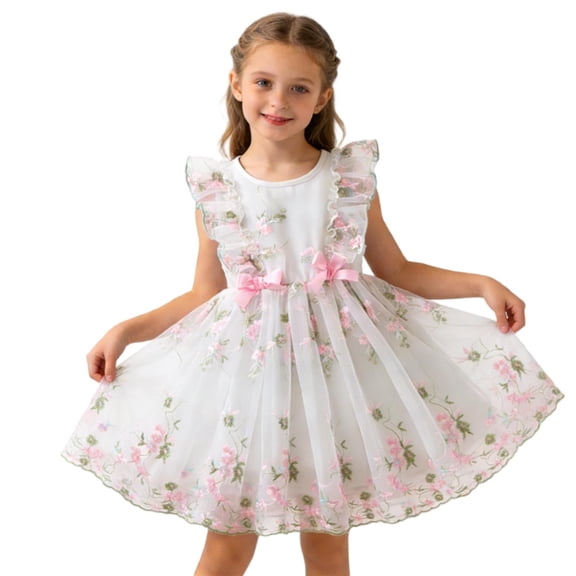 Amidoa Dress for Girl Summer Dresses Sleeveless Casual Toddlers Sundress
