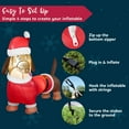 thumbnail image 5 of Joyfy 5 FT Christmas Inflatables Dachshund Dog Outdoor Decorations,Wiener Dog Christmas Blow Ups Yard Christmas with Built-in LEDs for Holiday Party Garden Lawn Decor, 5 of 8