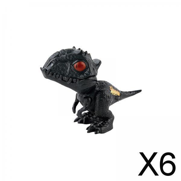6x Juguete de Dinosaurio para Morder Los Dedos Interactivo con Articulaciones Flexibles Marioneta de Muñeca Marioneta de Dinosaurio de Mano Par 6 piezas