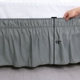 thumbnail image 3 of PiccoCasa Polyester Wrap Around Dust Ruffle Bed Skirt 15" Drop for Twin Size Bed, Gray, 3 of 6