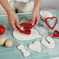 thumbnail image 6 of Valentine's Day Stainless Steel Baking Mould Set for DIY Cookie Cake Creation and 3PCS, 6 of 8