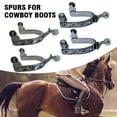 thumbnail image 5 of 2Pcs Western Spurs,Vintage Carved Spurs,Stainless Steel Western Horse Spurs with Rotatable Gear,Retro Fine Workmanship Men Women Horse Boot Spurs for Equestrian, 5 of 9