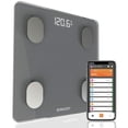 thumbnail image 1 of Báscula inteligente KONQUEST para peso corporal, báscula digital de baño con Bluetooth, IMC, grasa corporal, monitor de composición corporal, analizador de salud con aplicación para smartphone, 181 kg, 1 of 5