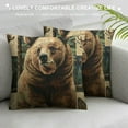 thumbnail image 3 of Qinduosi Rustic Cabin Throw Pillow Covers - Pillow Cover Country Nature Wildlife Pillow Case Bear Moose Pillows Cushion Covers Decorative for Couch Bed White, 3 of 5