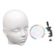 thumbnail image 2 of Cabeza de maniquí calva, regalo, accesorio profesional multifuncional para hacer pelucas. Blanco, 2 of 9