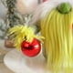 thumbnail image 2 of Gnomo verde peludo de Navidad con corazón rojo Festival Fiesta temática Suministros festivos, 2 of 5