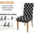 thumbnail image 6 of Chair Covers for Dining Room Set of 6, Stretch Dining Chair Cover 6 Pieces, Washable Kitchen Parsons Chair Slipcovers 6 Pack, Removable Seat Protector for Home and Party, 6 of 6
