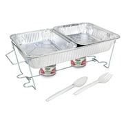 Sterno Buffet Kit Disposable Chafing Dish Buffet Set - Chafing Dishes for Buffet & Catering Food Warmers - Catering Supplies & Food Warming Trays for Buffet Party - 8-Piece Chafing Dish Set