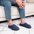 thumbnail image 6 of Ecetana Men's Slippers Slip On Memory Foam House Slippers Comfy Warm Winter Home Shoes, 6 of 7