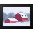 thumbnail image 2 of Wilson, Gerry 24x18 Black Modern Framed Museum Art Print Titled - Winter Red Barn, 2 of 5