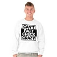 thumbnail image 3 of Can't Fact Check Crazy Funny Insult Sweatshirt for Men or Women Brisco Brands X, 3 of 6