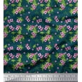 thumbnail image 1 of Soimoi Viscose Chiffon Fabric Leaves & Floral Artistic Print Fabric by Yard 42 Inch Wide, 1 of 3