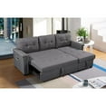 thumbnail image 6 of Ashlyn Dark Gray Reversible Sleeper Sectional Sofa with Storage Chaise, USB Charging Ports and Pocket, 6 of 12